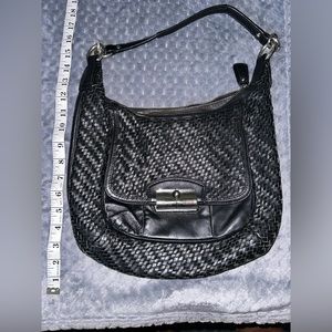Coach kristin black leather hobo bag